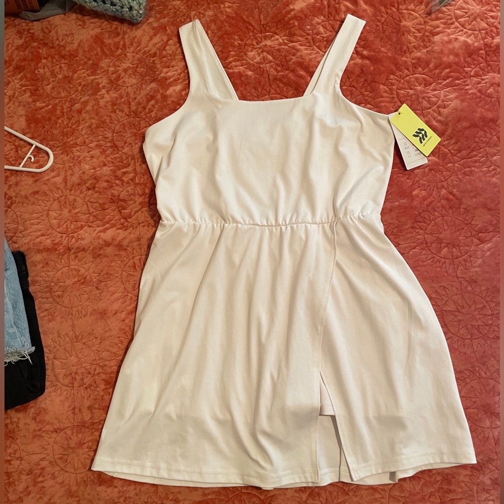 All in Motion White Mini Dress